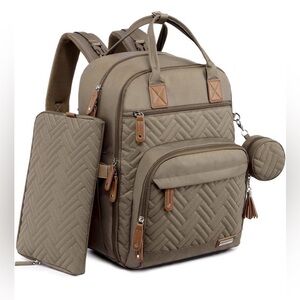 Iniuniu Large Diaper Backpacks - Khaki